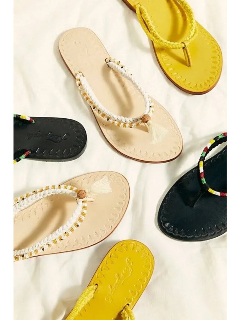 NIB Free People Beaded Tassel Sandals 10| Cottagecore Ethereal Boho Indie Sleaze - Picture 13 of 16